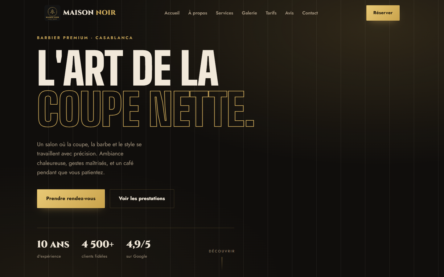 Site du barbier Maison Noir